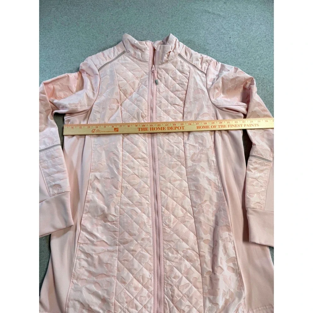 Avia Womens 3X Jacket Pink Quilted Lightweight‎ Athletic Zip Up Plus Activewear